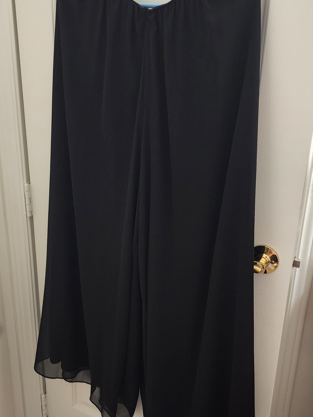 Alex Evenings Black Wide-Leg Jumpsuit Pants